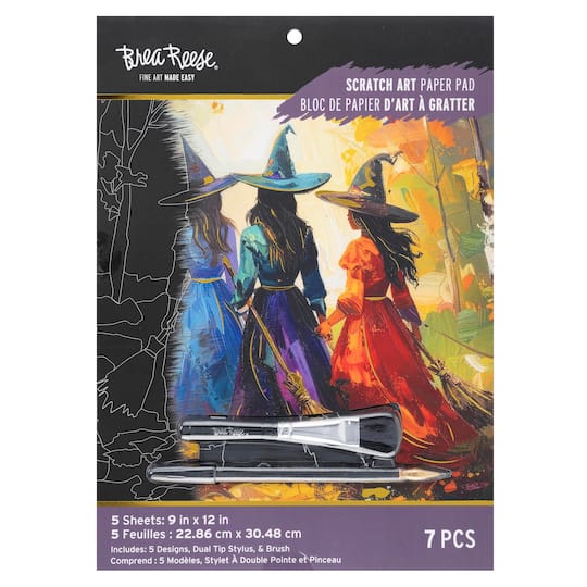 Brea Reese® 9" x 12" Witchy Forest Scratch Art Paper Pad